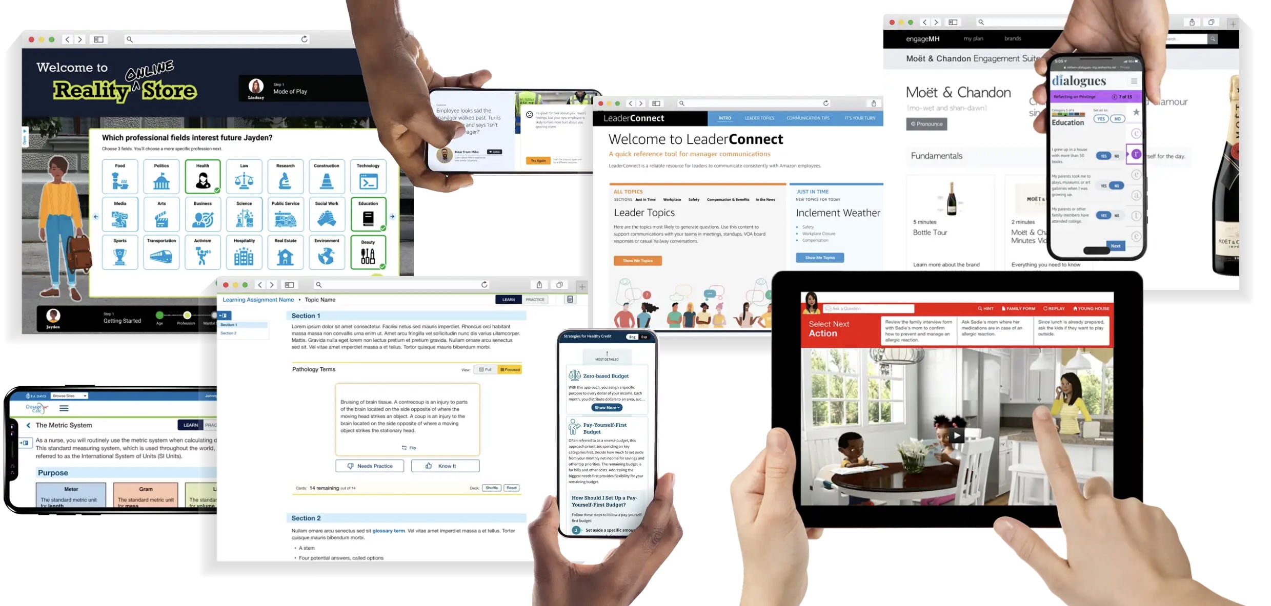Sealworks portfolio — web, mobile, tablet, and platform experiences shipped over three decades